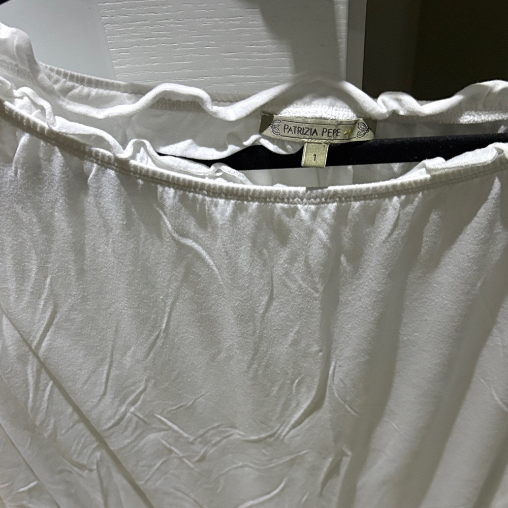 Patrizia Pepe Ivory Ruffle Blouse - Picture 2 of 4